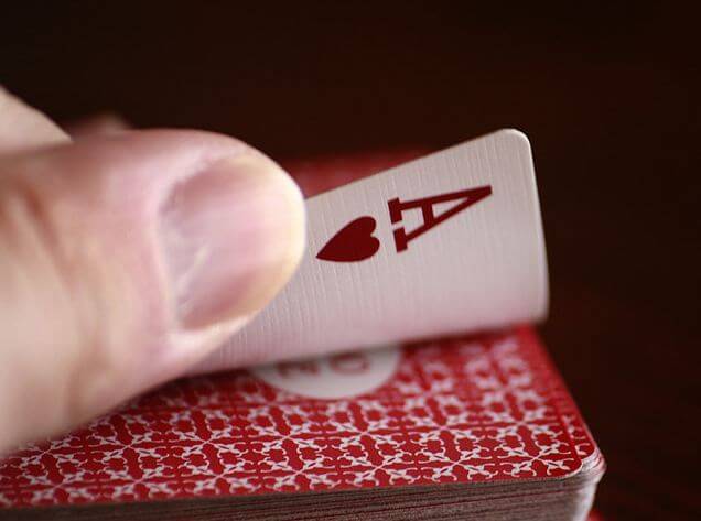 Heart in a deck of cards.