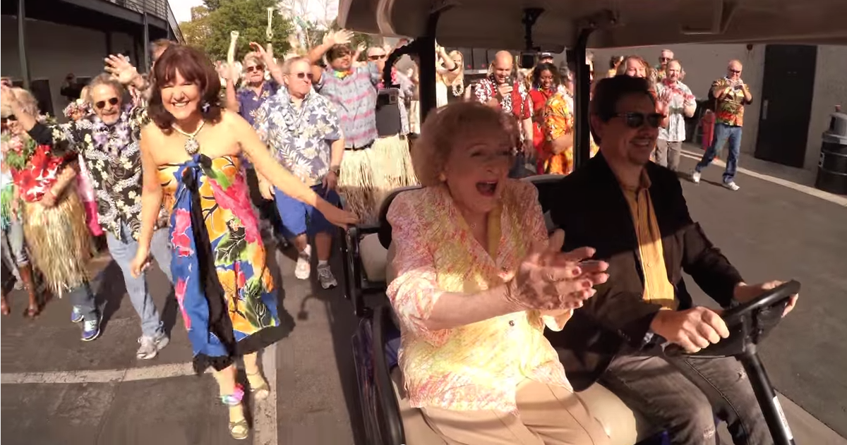 Betty White gets flash mobbed