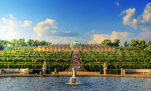 Sanssouci's terraced gardens.